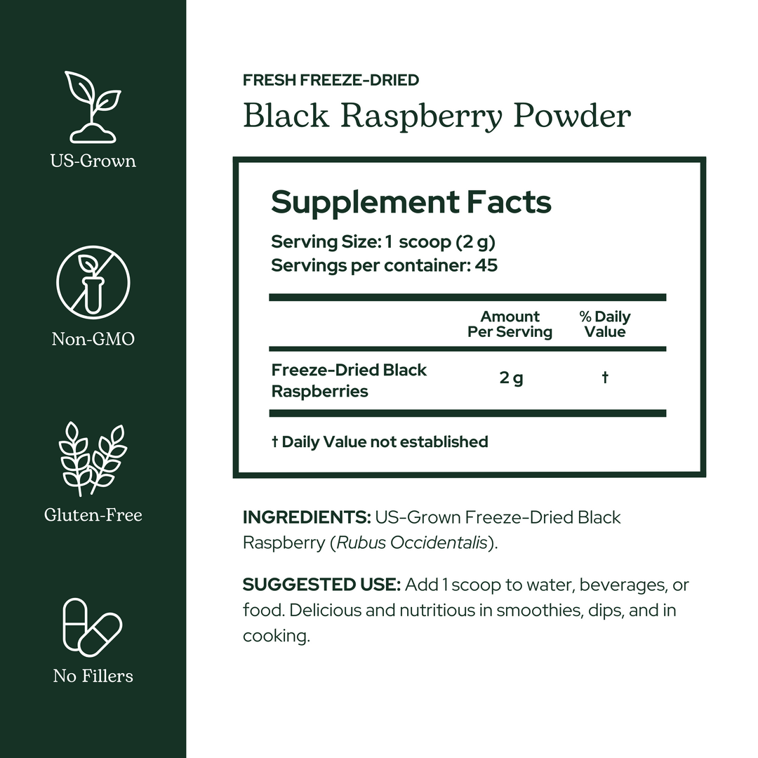 Black Raspberry Powder | Natural, Oregon-Grown Antioxidant Support ...