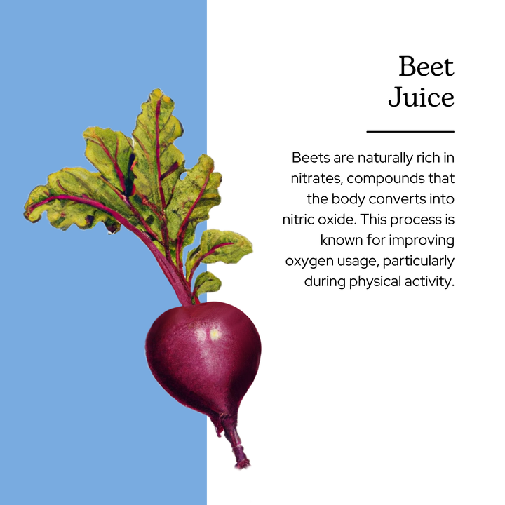 Beet Image with the heading "Beet Juice" and it benefits. 