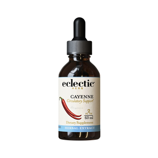Organic cayenne extract bottle supporting circulation and digestion with 90,000 SHU and sustainable US-grown ingredients