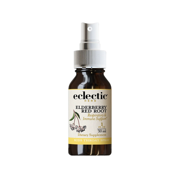 Elderberry Red Root Throat Spray Kids 1 oz bottle for immune support and respiratory health