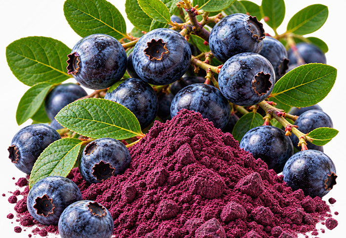 Eclectic Herb Bilberry Powder and fresh berries