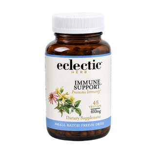 Immune support capsules with elderberry, echinacea, lemon balm, and St. John’s wort for balanced immune function
