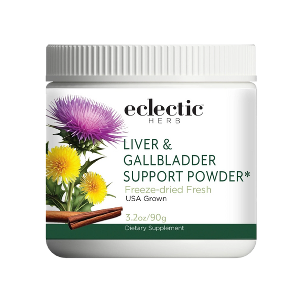 Liver and gallbladder support powder with milk thistle, beet, dandelion, turmeric, nettle, cinnamon, and burdock