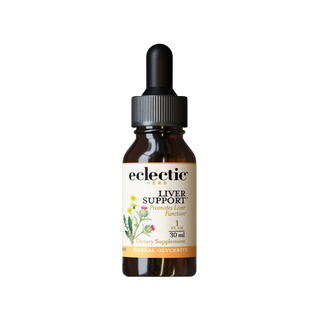 Bottle of Liver Support Glycerite with natural herbs for liver health and detoxification