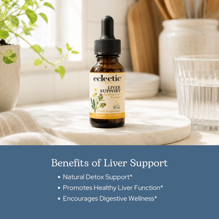 Bottle of Liver Support Glycerite with traditional liver herbs for detoxification and hepatic health
