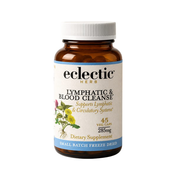 Lymph & Blood Cleanse Capsules with concentrated herbal formula for natural detox and improved lymphatic flow