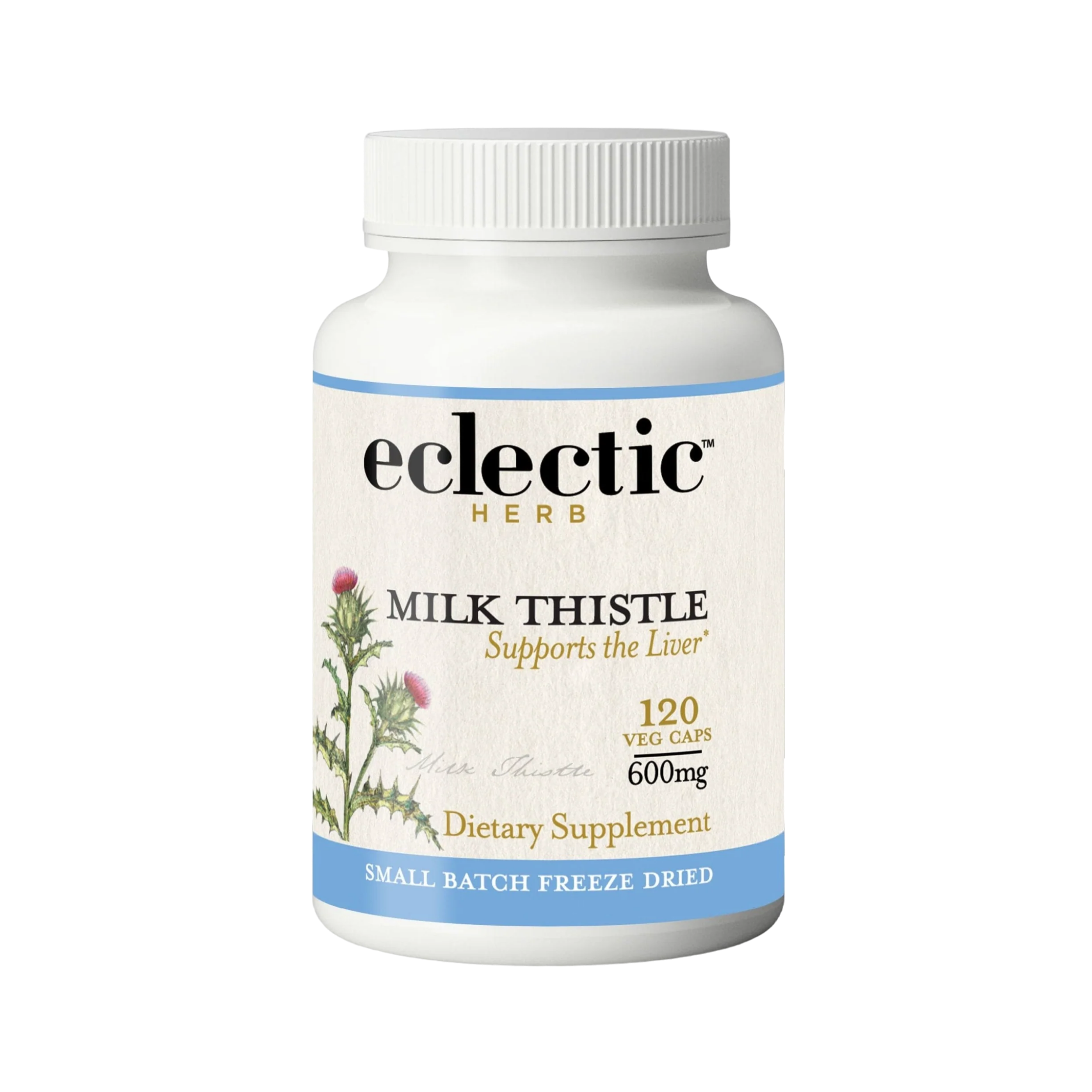 Milk Thistle Capsules | US-Grown, Organic Liver & Detox Support Eclectic Herb Milk Thistle Capsules | US-Grown, Organic Liver & Detox Support Eclectic Herb