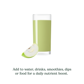 Quercetin flavonoid complex powder made from organic freeze-dried grapes, apples, lemon, parsley, kale, and alfalfa for antioxidant and immune support