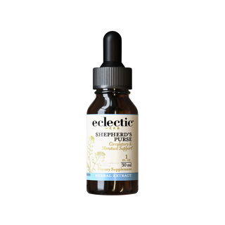 Shepherd's Purse extract bottle highlighting traditional women's wellness and circulatory support benefits
