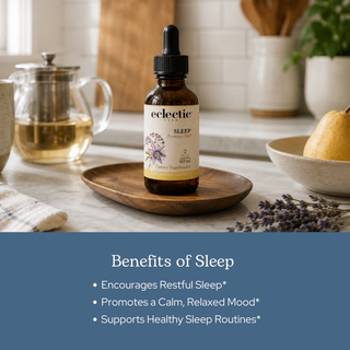 Sleep Kids natural herbal supplement for children's restful sleep with organic valerian, passionflower, chamomile, and hops extract