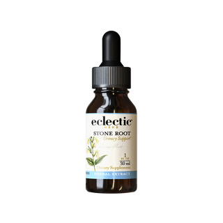 Stone Root extract bottle with herbal illustrations for vascular and vein support