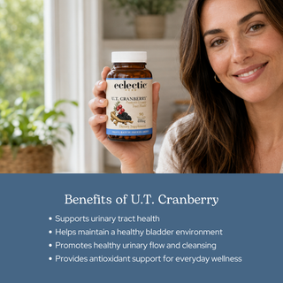 U.T. Cranberry Capsules bottle with natural botanical ingredients for urinary tract and bladder support