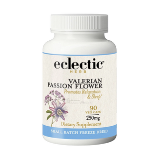 Valerian passionflower capsules with herbal blend for relaxation and restful sleep