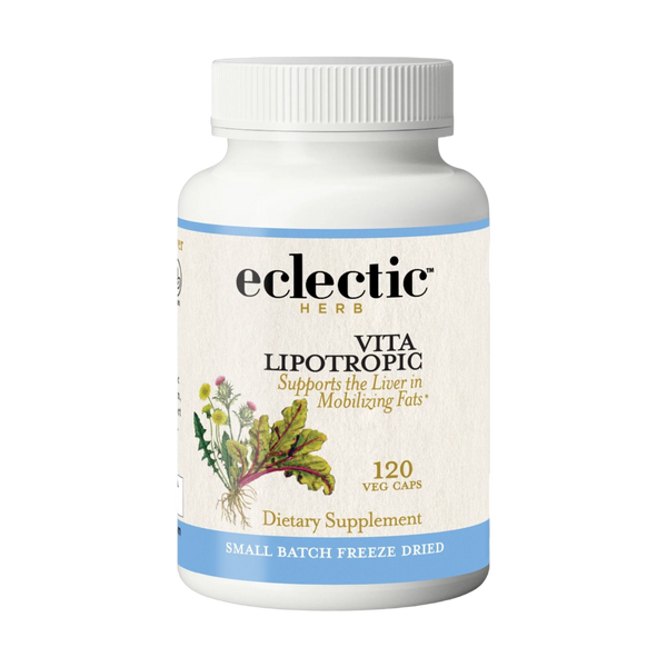 Vitalipotropic capsules bottle with liver-supporting herbs and vitamins for detox and liver health supplement