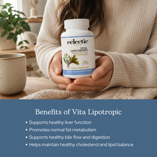 Vitalipotropic capsules bottle with natural liver detox ingredients and herbal nutrients